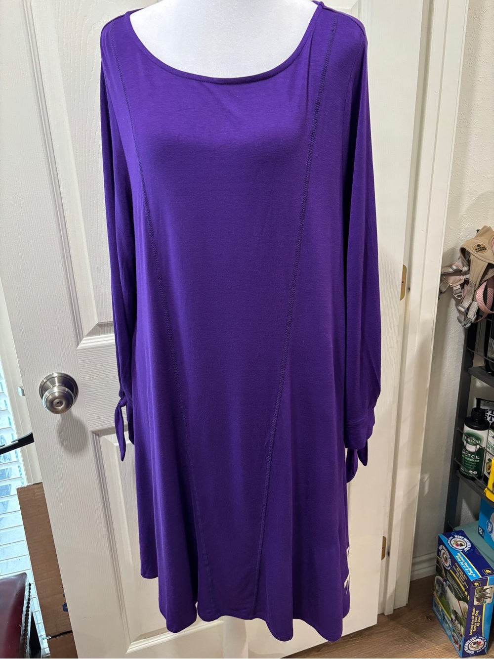 NWT Gameday Couture TCU Horned Frogs Purple Swing Dress XL Tie Sleeves